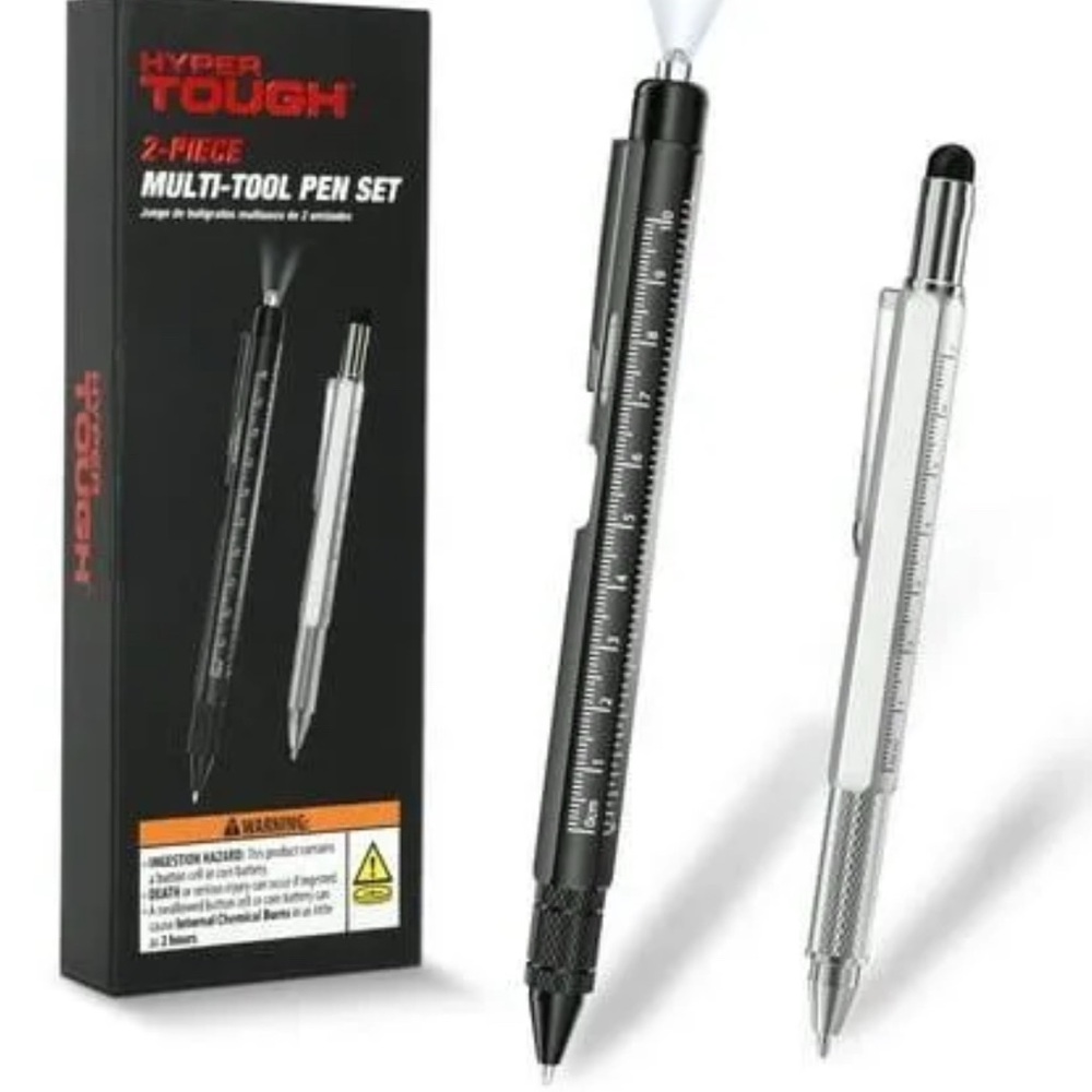 BRAND NEW Hyper Tough 8-in-1 Multitool Pen 2-Piece Set, Model 42864